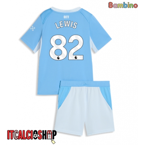 Manchester City Rico Lewis #82 Prima Maglia Bambino 2026-27 Manica Corta (+ Pantaloni corti)